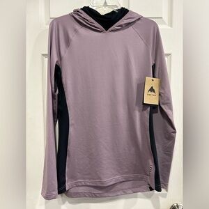 Burton Women's Large Midweight X Base Layer Long Neck Hoodie NWT Purple
